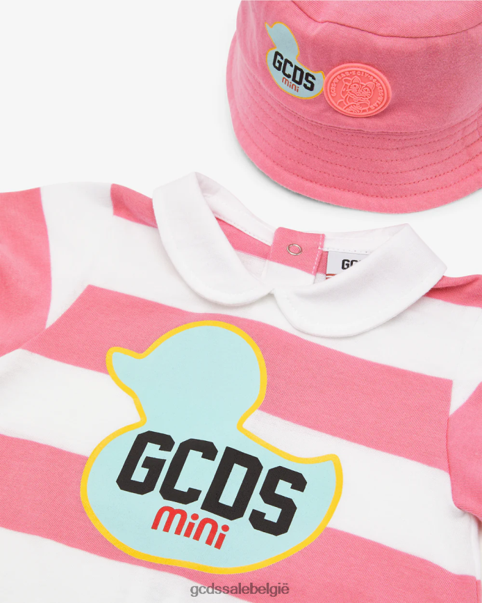 eend tweedelige babyset kinderen GCDS roze kleding 4600VF587