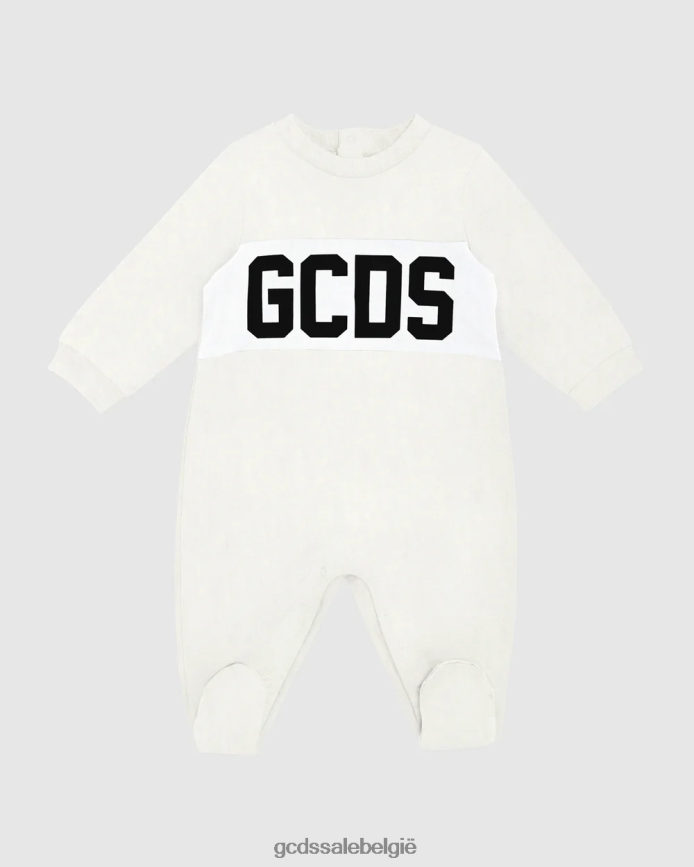 playsuit met logomotief kinderen GCDS gebroken wit kleding 4600VF583