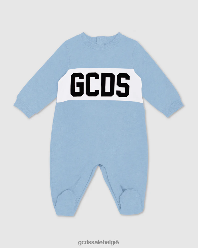 playsuit met logomotief kinderen GCDS lichtblauw kleding 4600VF579