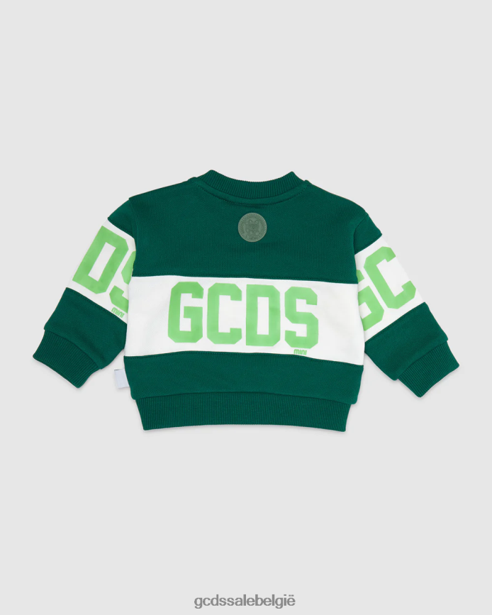 Hoodie met babylogoband kinderen GCDS groente kleding 4600VF614