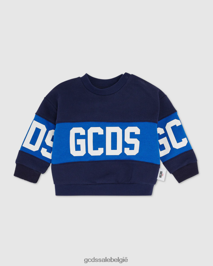 Hoodie met babylogomotief kinderen GCDS donkerblauw kleding 4600VF617
