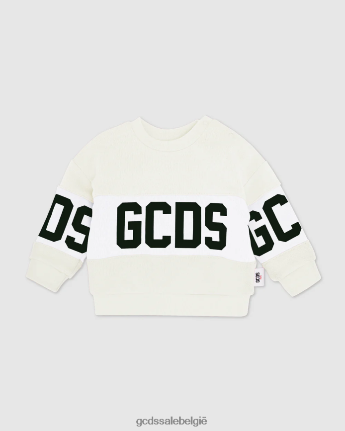 Hoodie met babylogomotief kinderen GCDS gebroken wit kleding 4600VF616