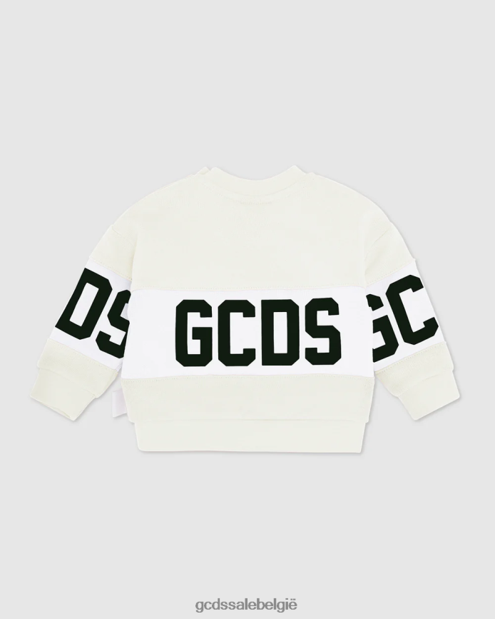 Hoodie met babylogomotief kinderen GCDS gebroken wit kleding 4600VF616