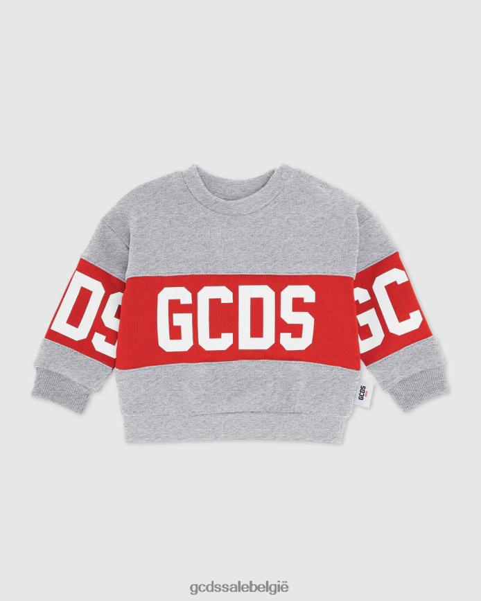Hoodie met babylogomotief kinderen GCDS grijs kleding 4600VF615