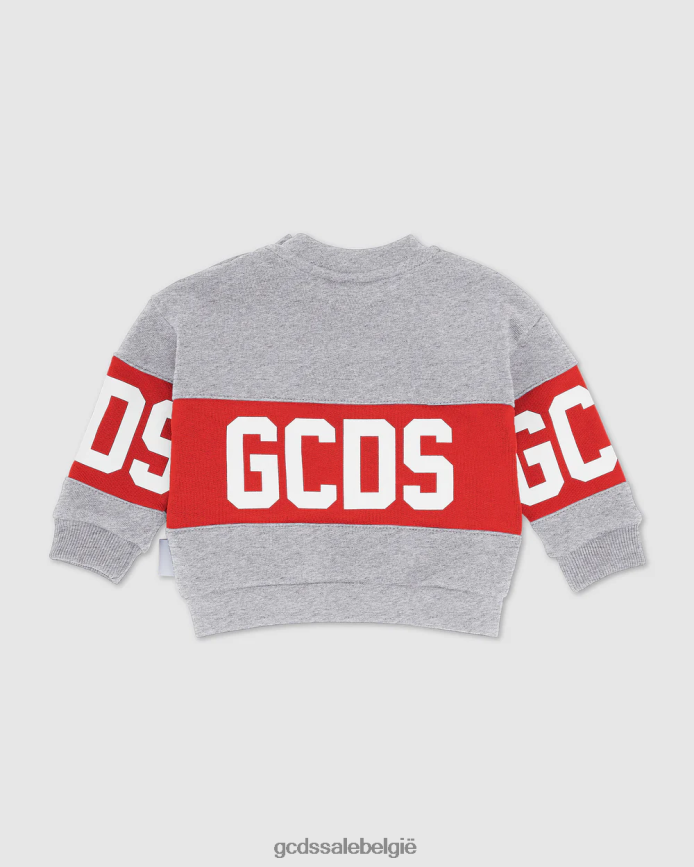 Hoodie met babylogomotief kinderen GCDS grijs kleding 4600VF615