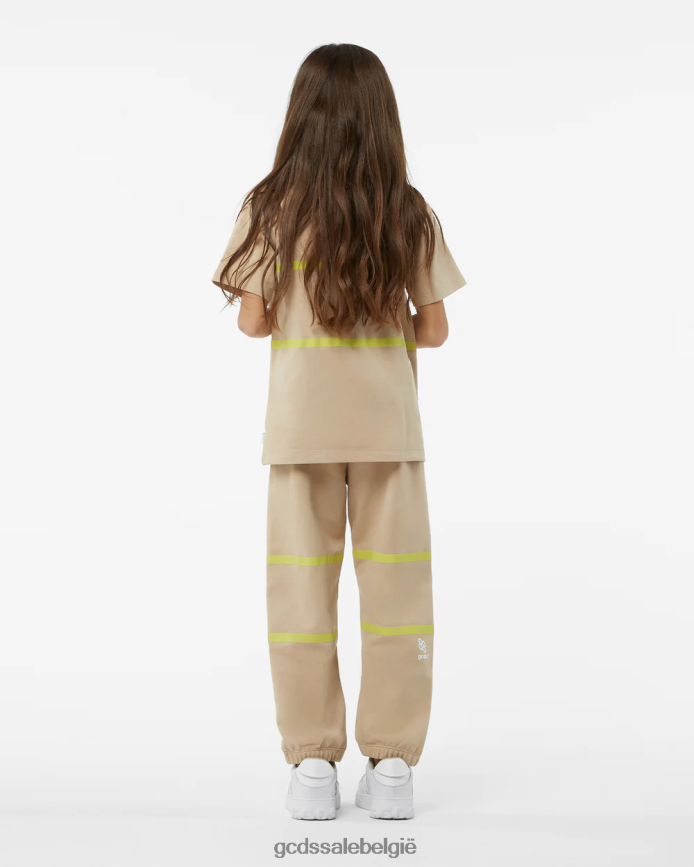 Junior T-shirt met lage bandlogo kinderen GCDS beige kleding 4600VF721