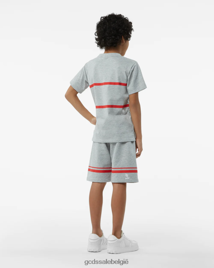 Junior T-shirt met lage bandlogo kinderen GCDS grijs kleding 4600VF718