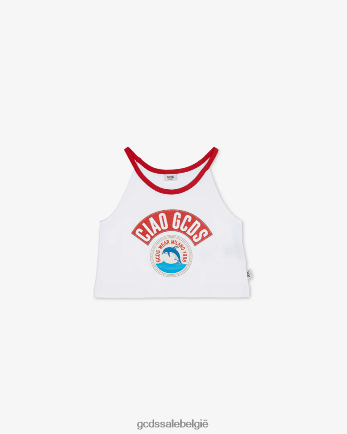 Junior "ciao" tanktop kinderen GCDS wit kleding 4600VF797