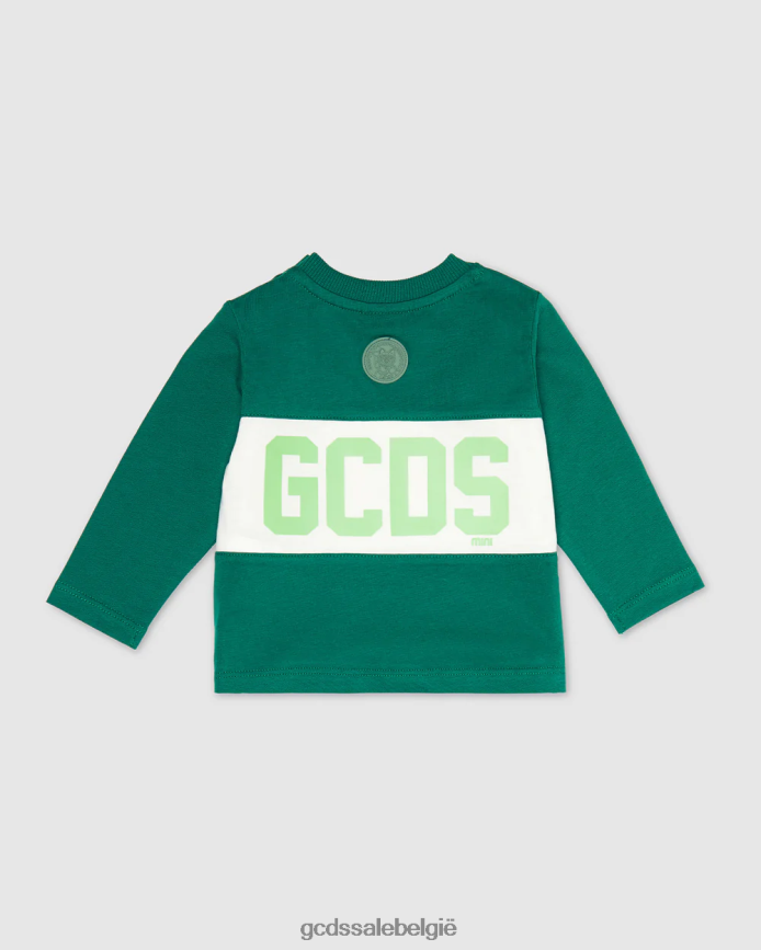 T-shirt met babylogoband kinderen GCDS groente kleding 4600VF631