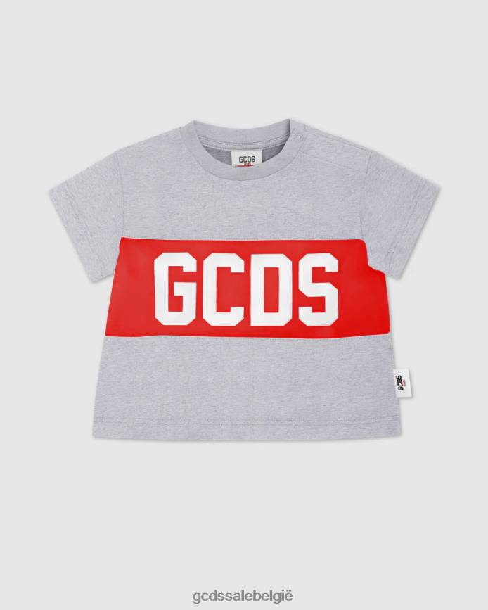 T-shirt met babylogomotief kinderen GCDS grijs kleding 4600VF634