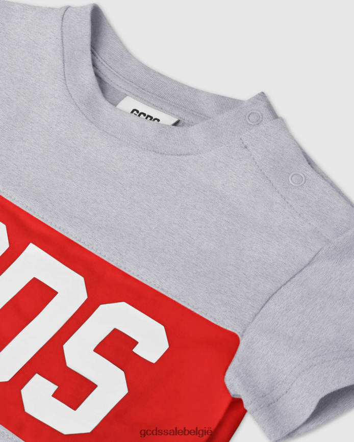 T-shirt met babylogomotief kinderen GCDS grijs kleding 4600VF634