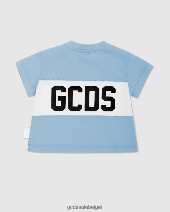 T-shirt met babylogomotief kinderen GCDS lichtblauw kleding 4600VF638