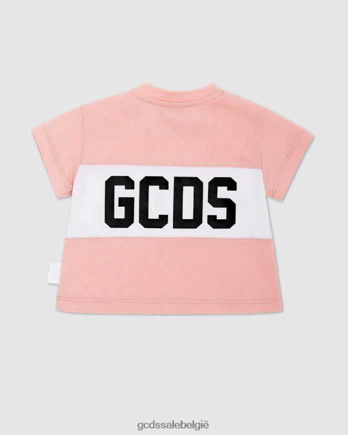 T-shirt met babylogomotief kinderen GCDS roze kleding 4600VF636