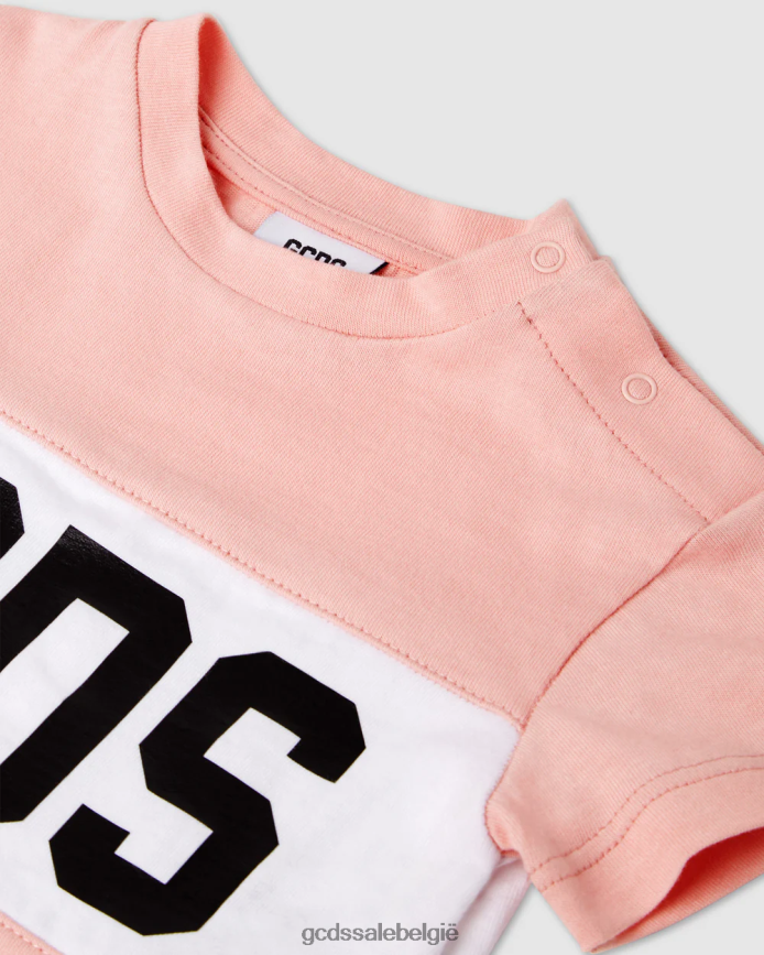 T-shirt met babylogomotief kinderen GCDS roze kleding 4600VF636