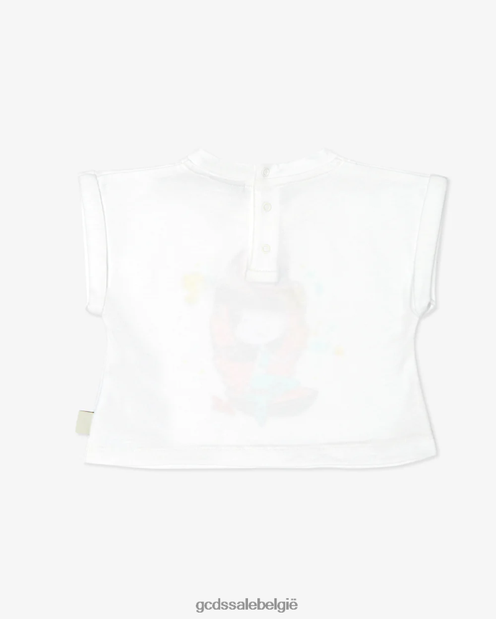 baby zeemeermin t-shirt kinderen GCDS wit kleding 4600VF643