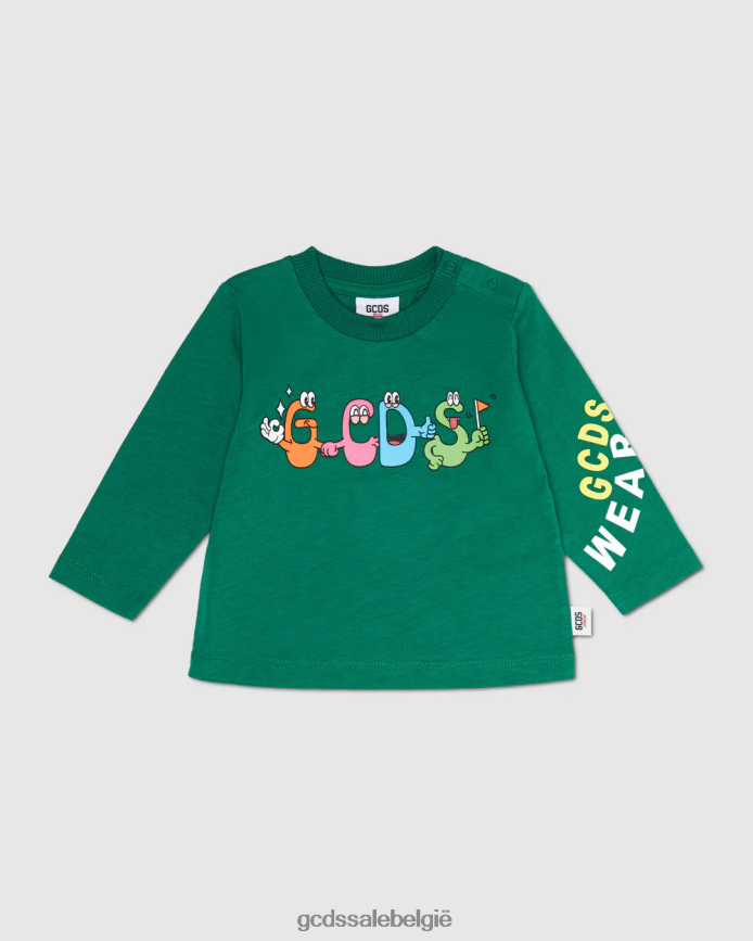 babymonster t-shirt met lange mouwen kinderen GCDS groente kleding 4600VF632