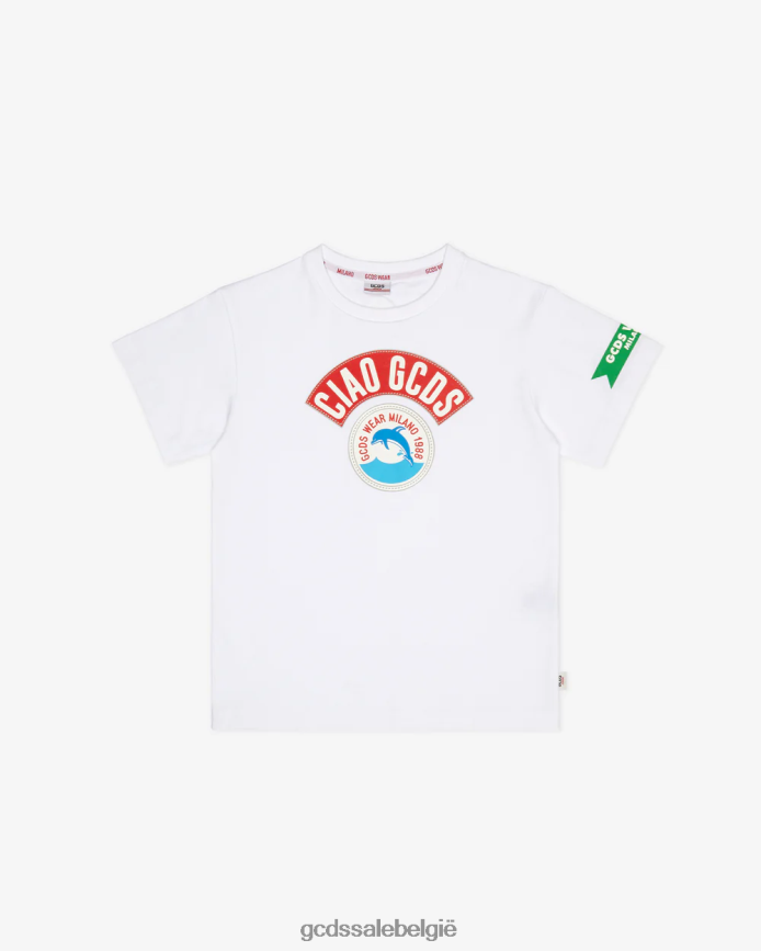 junior "ciao" t-shirt kinderen GCDS wit kleding 4600VF725