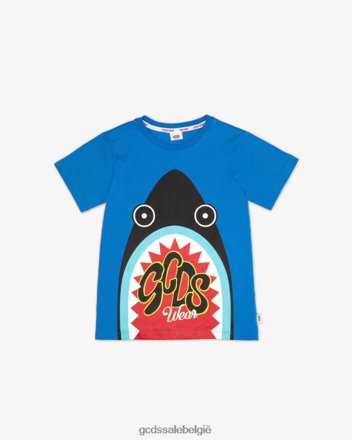 junior haaienshirt kinderen GCDS blauw kleding 4600VF729