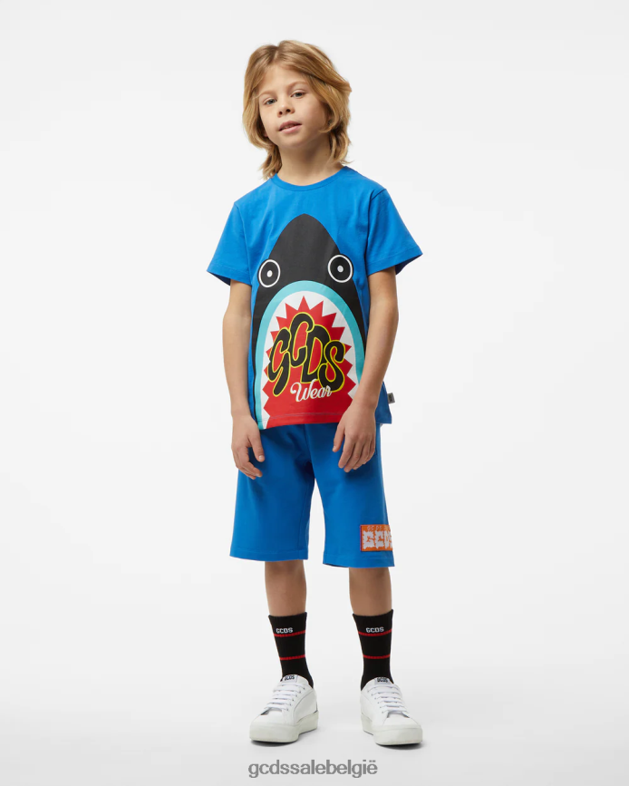 junior haaienshirt kinderen GCDS blauw kleding 4600VF729