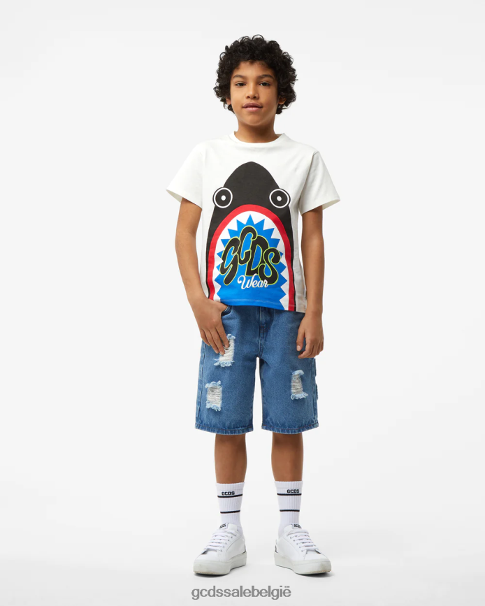 junior haaienshirt kinderen GCDS gebroken wit kleding 4600VF730