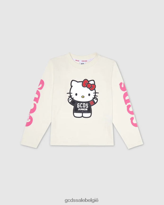 junior hello kitty t-shirt met lange mouwen kinderen GCDS gebroken wit kleding 4600VF800