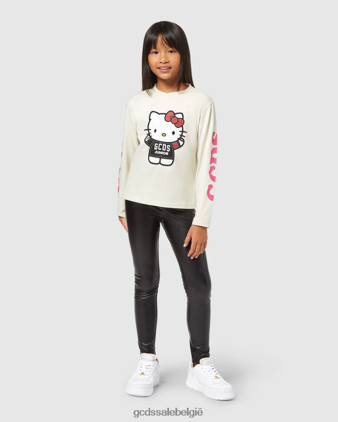 junior hello kitty t-shirt met lange mouwen kinderen GCDS gebroken wit kleding 4600VF800