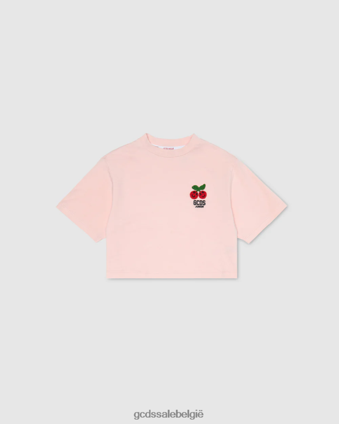 junior kersen t-shirt kinderen GCDS roze kleding 4600VF801