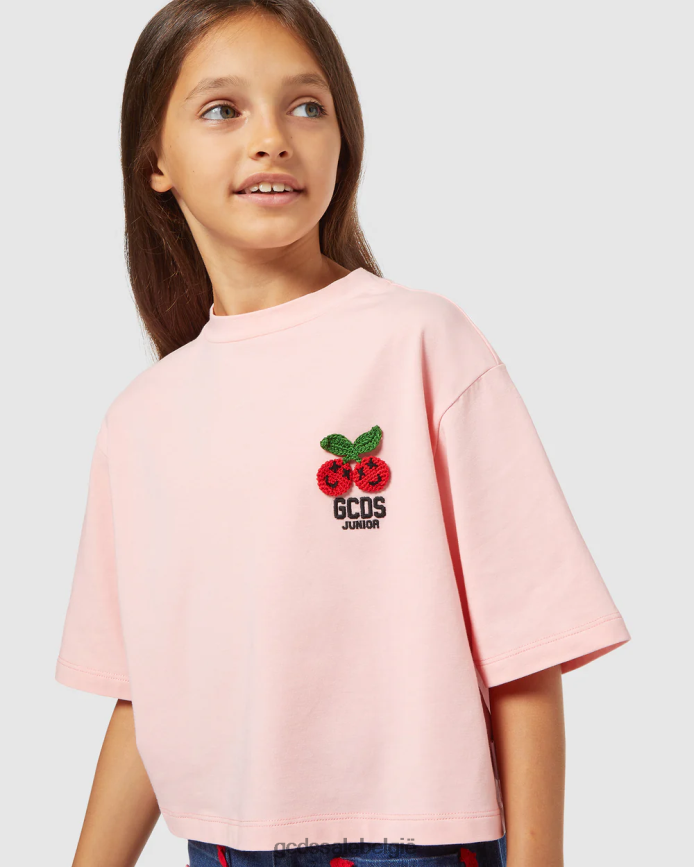 junior kersen t-shirt kinderen GCDS roze kleding 4600VF801