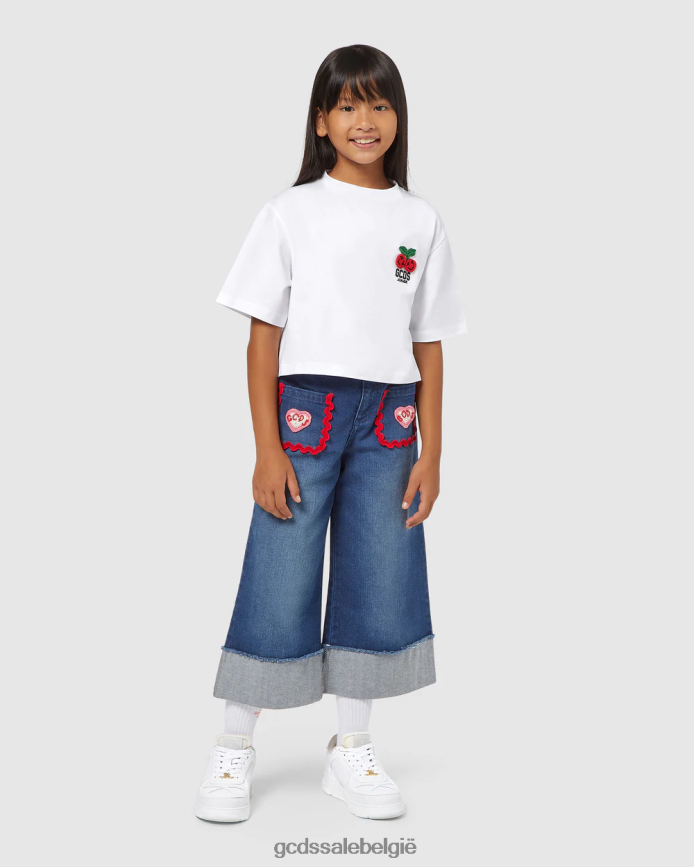 junior kersen t-shirt kinderen GCDS wit kleding 4600VF802