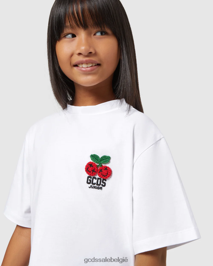 junior kersen t-shirt kinderen GCDS wit kleding 4600VF802