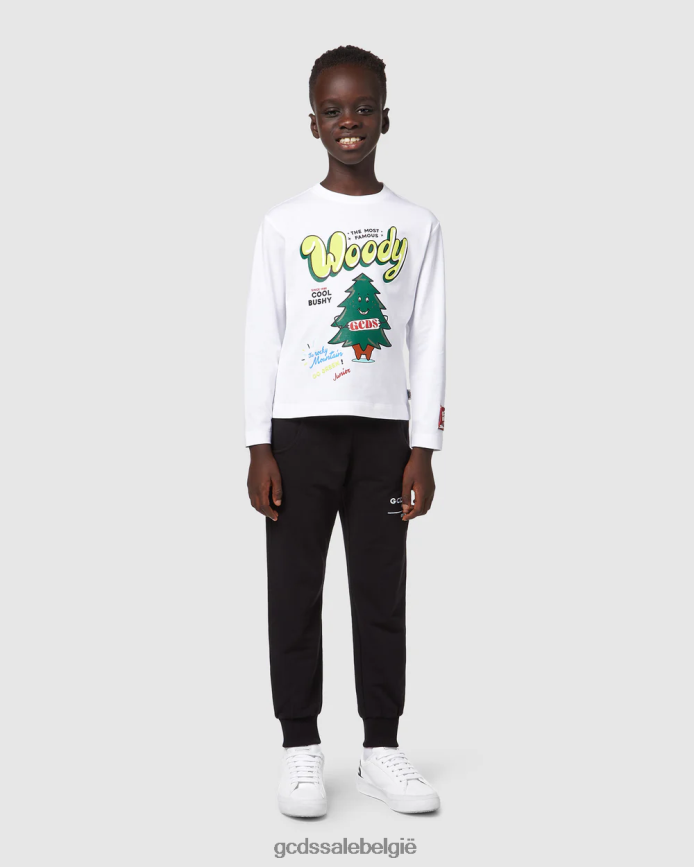 junior kerst t-shirt met lange mouwen kinderen GCDS wit kleding 4600VF713