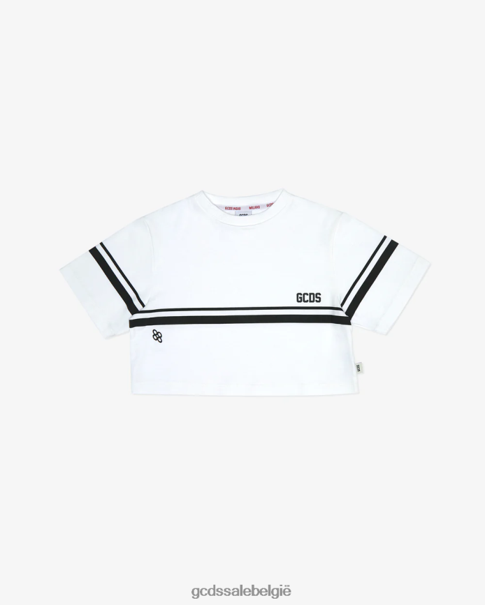junior laag logo-t-shirt kinderen GCDS wit kleding 4600VF795