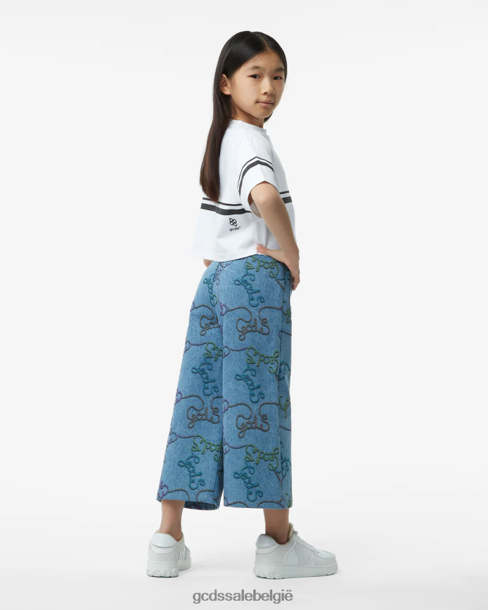 junior laag logo-t-shirt kinderen GCDS wit kleding 4600VF795