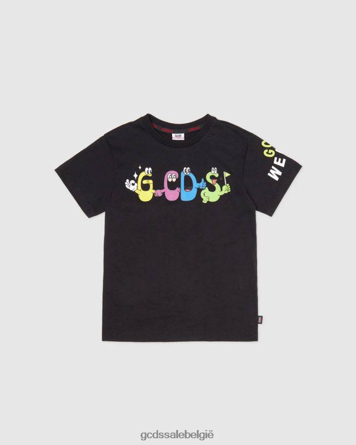 junior monsters t-shirt kinderen GCDS zwart kleding 4600VF711