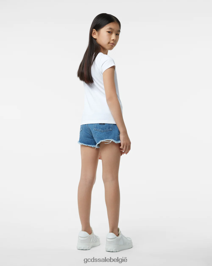 junior patchwork t-shirt kinderen GCDS wit kleding 4600VF793