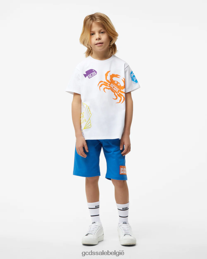 junior shell-t-shirt kinderen GCDS wit kleding 4600VF728