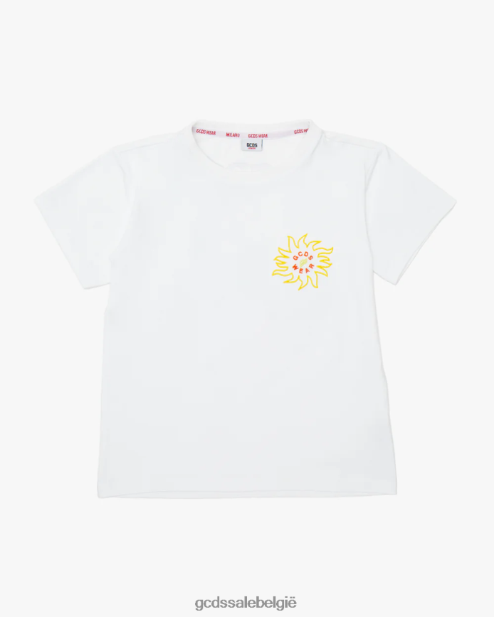 junior surfen wirdo bedrukt t-shirt kinderen GCDS wit kleding 4600VF717