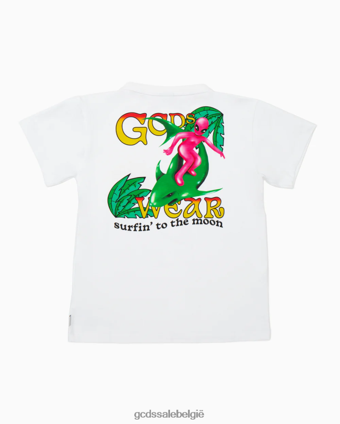 junior surfen wirdo bedrukt t-shirt kinderen GCDS wit kleding 4600VF717