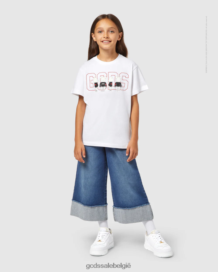 junior t-shirt kinderen GCDS x Be@rbrick wit kleding 4600VF732