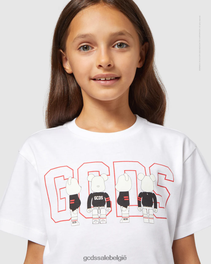 junior t-shirt kinderen GCDS x Be@rbrick wit kleding 4600VF732
