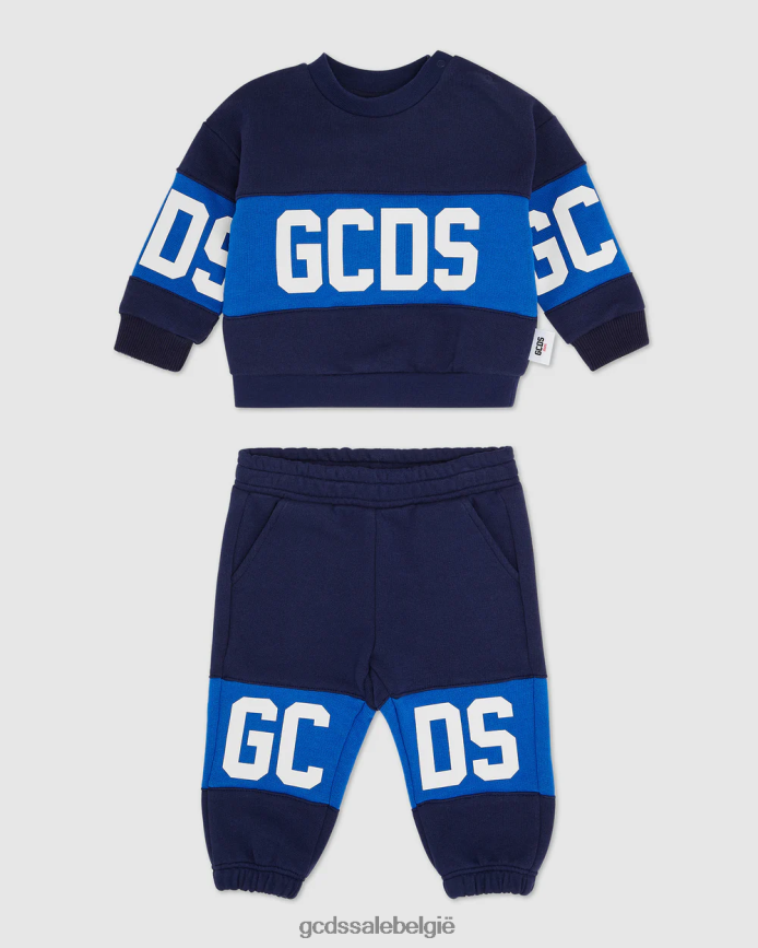 Trainingspak met babylogomotief kinderen GCDS donkerblauw kleding 4600VF597