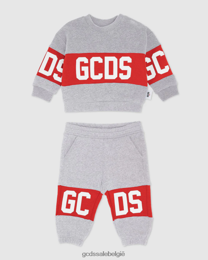 Trainingspak met babylogomotief kinderen GCDS grijs kleding 4600VF601