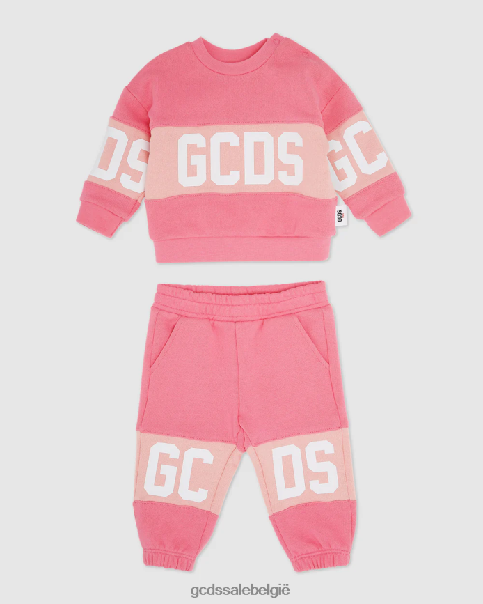 Trainingspak met babylogomotief kinderen GCDS wieg roze kleding 4600VF595