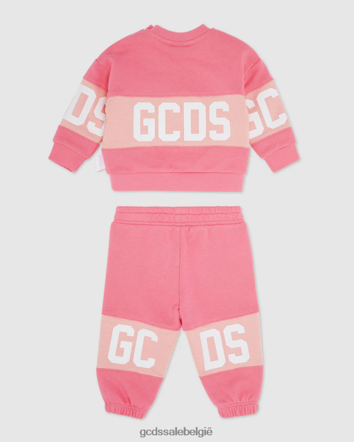 Trainingspak met babylogomotief kinderen GCDS wieg roze kleding 4600VF595