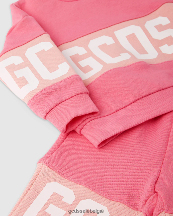 Trainingspak met babylogomotief kinderen GCDS wieg roze kleding 4600VF595