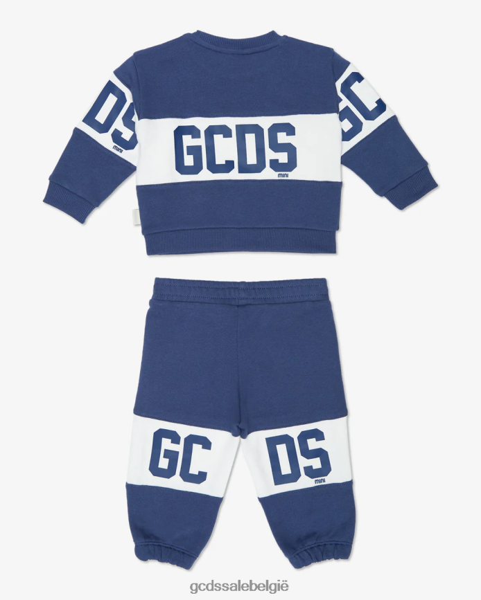 trainingspak met babylogoband kinderen GCDS blauw kleding 4600VF606