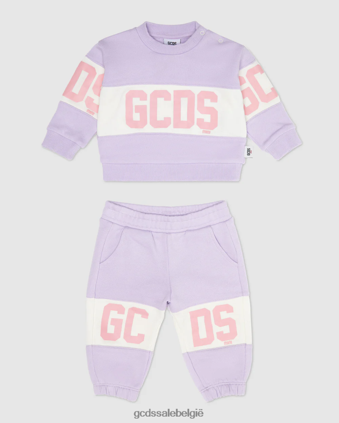 trainingspak met babylogoband kinderen GCDS lila kleding 4600VF594