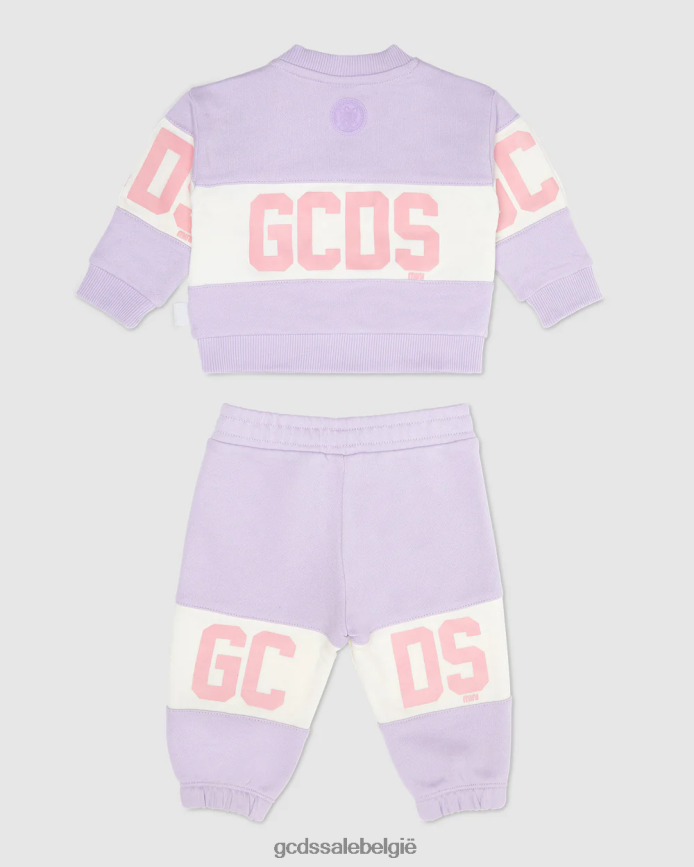 trainingspak met babylogoband kinderen GCDS lila kleding 4600VF594