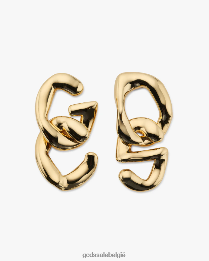 Oorbellen met logoketting vrouwen GCDS goud accessoire 4600VF551