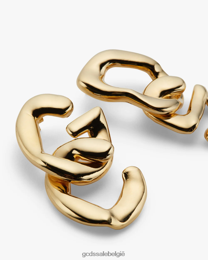 Oorbellen met logoketting vrouwen GCDS goud accessoire 4600VF551